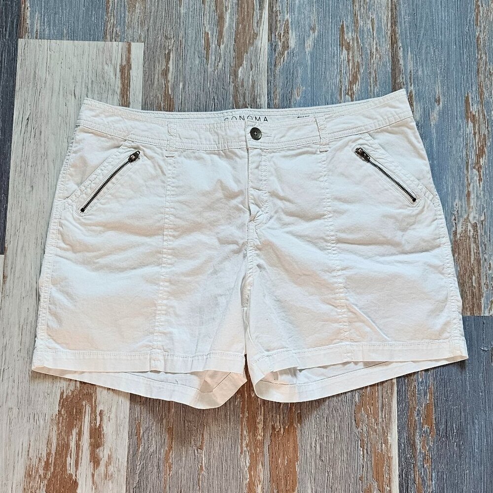 Sonoma White Shorts - 16 - Mid Rise